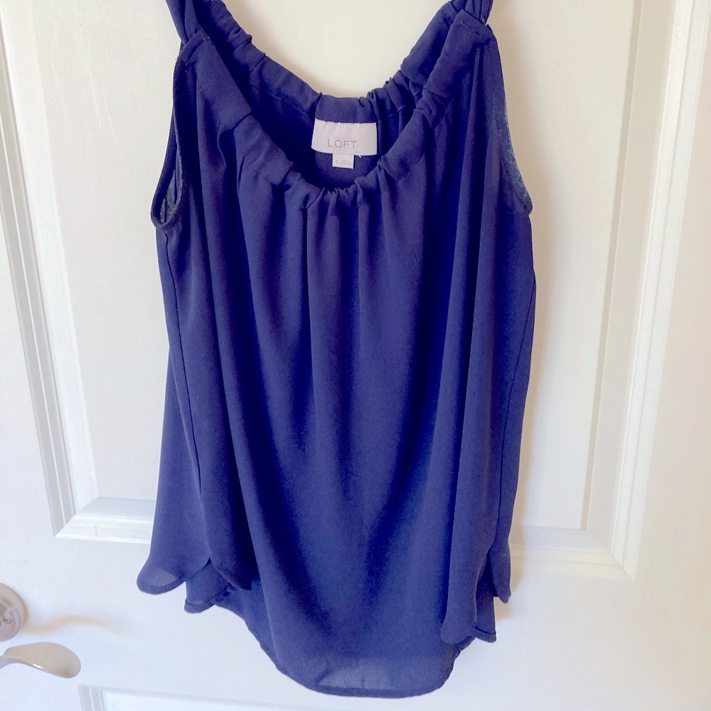 Loft Brand Navy blue tank top, size S